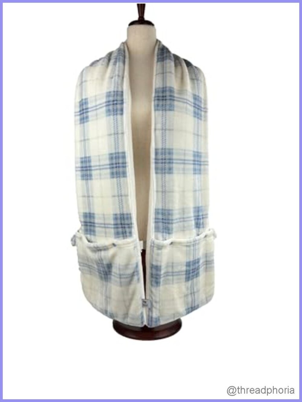 Recycled Fleece Scarf with 6 Pockets - Cozy Travel Essential